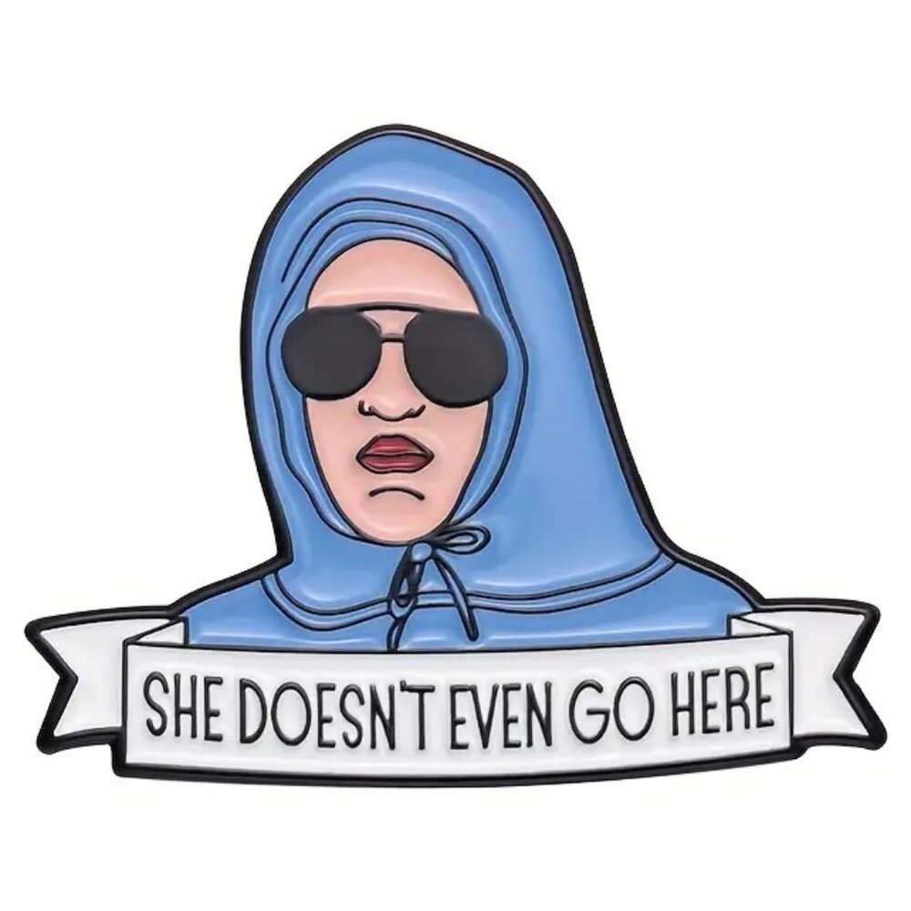 MEAN GIRLS DAMIAN "SHE DOESN’T EVEN GO HERE" ENAMEL PIN LAPEL PIN BROOCH NWT